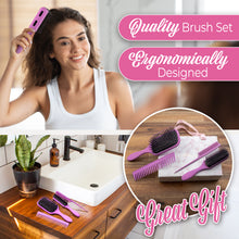 Load image into Gallery viewer, Ladies Hair Brush and Comb - 4 Piece Set
